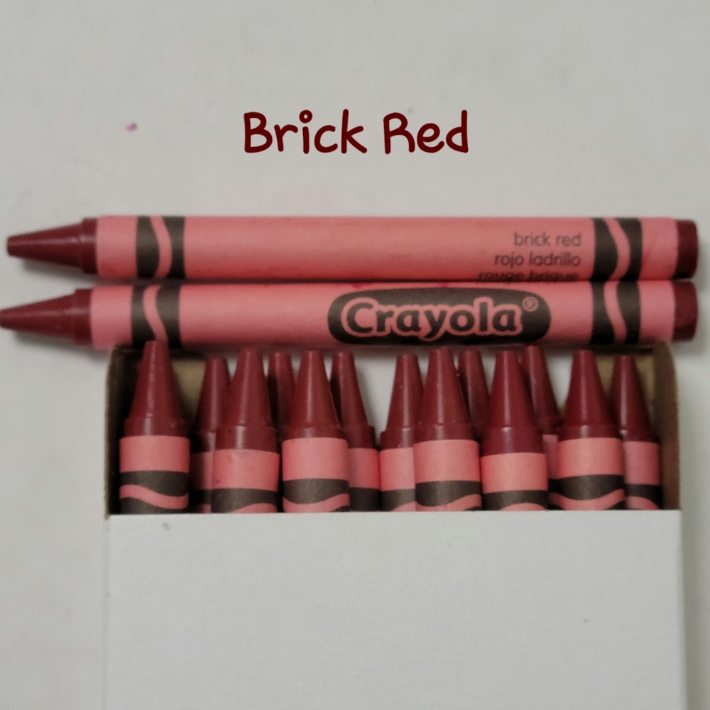 16ct Crayola Crayons Brick Red Single Color Bulk Lot